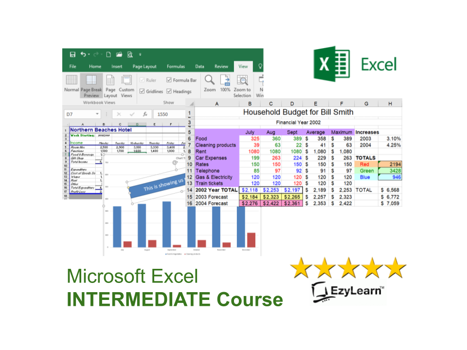 Microsoft-Office-Excel-Online-Intermediate-Training-Course-3D-formulas-charts-graphs-print-setup